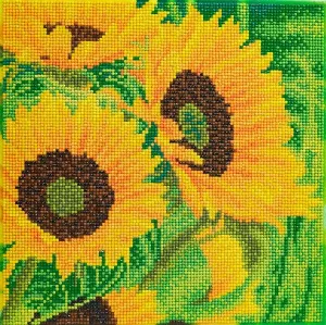 "Sunflower Joy" Crystal Art Canvas 30x30cm