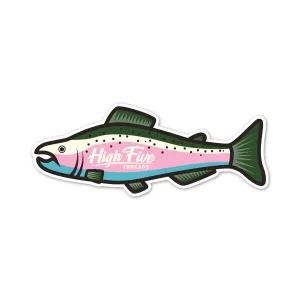 Rainbow Trout High Five Threads Sticker