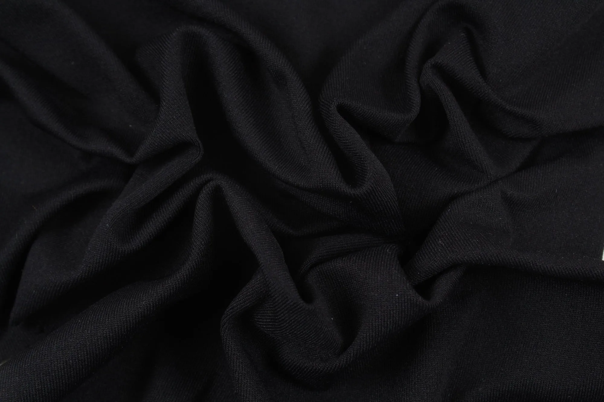 Recycled Polyester Jersey Lining for Swimwear - Stretch - Black