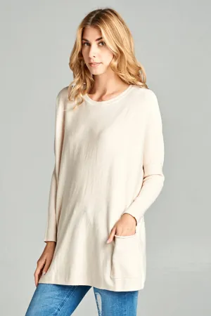 Riley Soft Pullover Sweater in Ivory