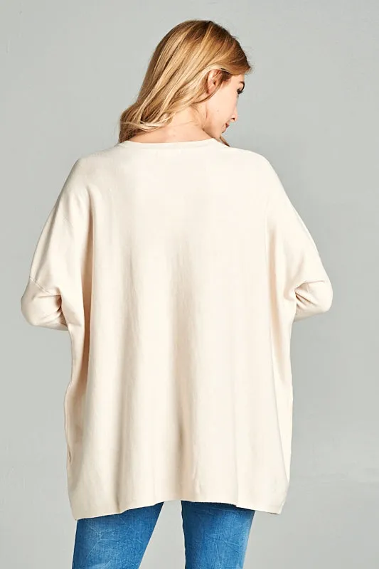 Riley Soft Pullover Sweater in Ivory