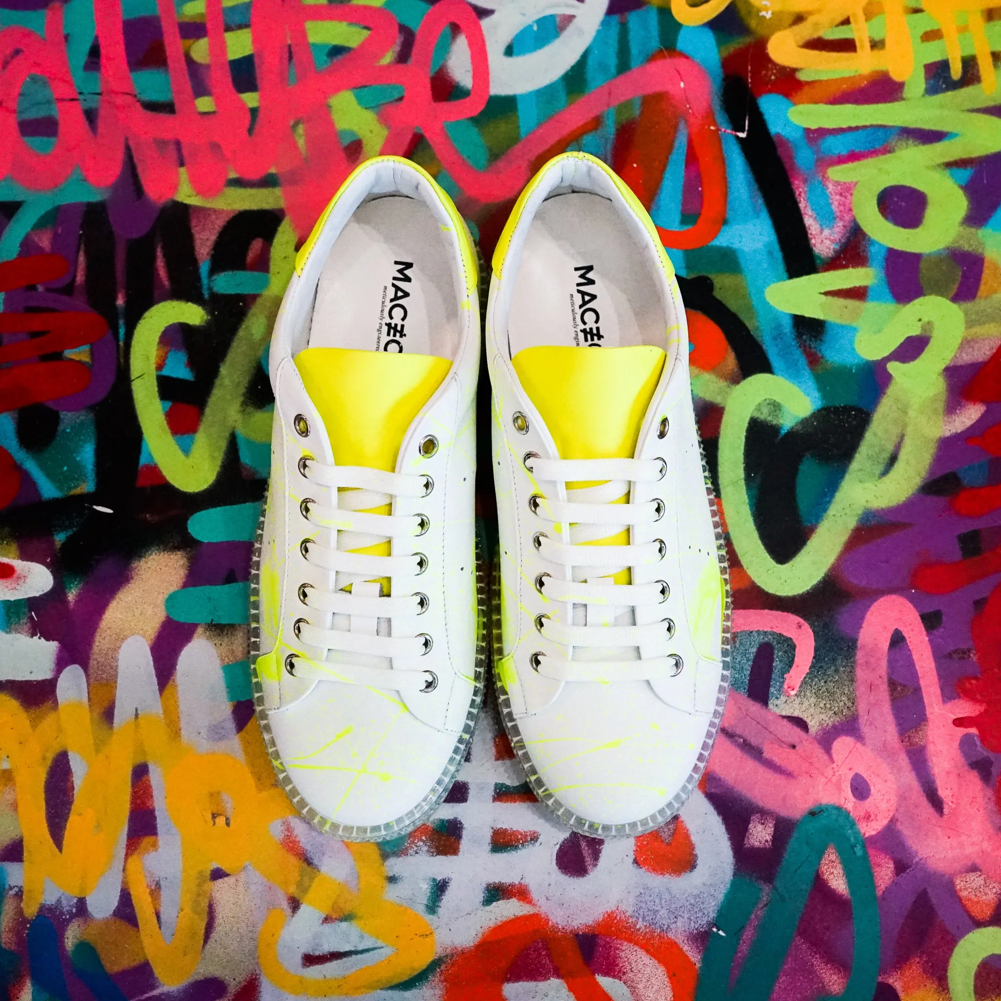 Shoe Casual YellowSplash White