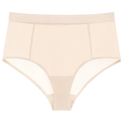 Sieve High-Waist Brief in Peach