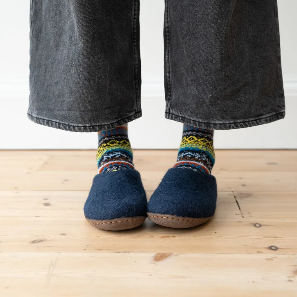 Skye Fair Isle Merino Wool Socks