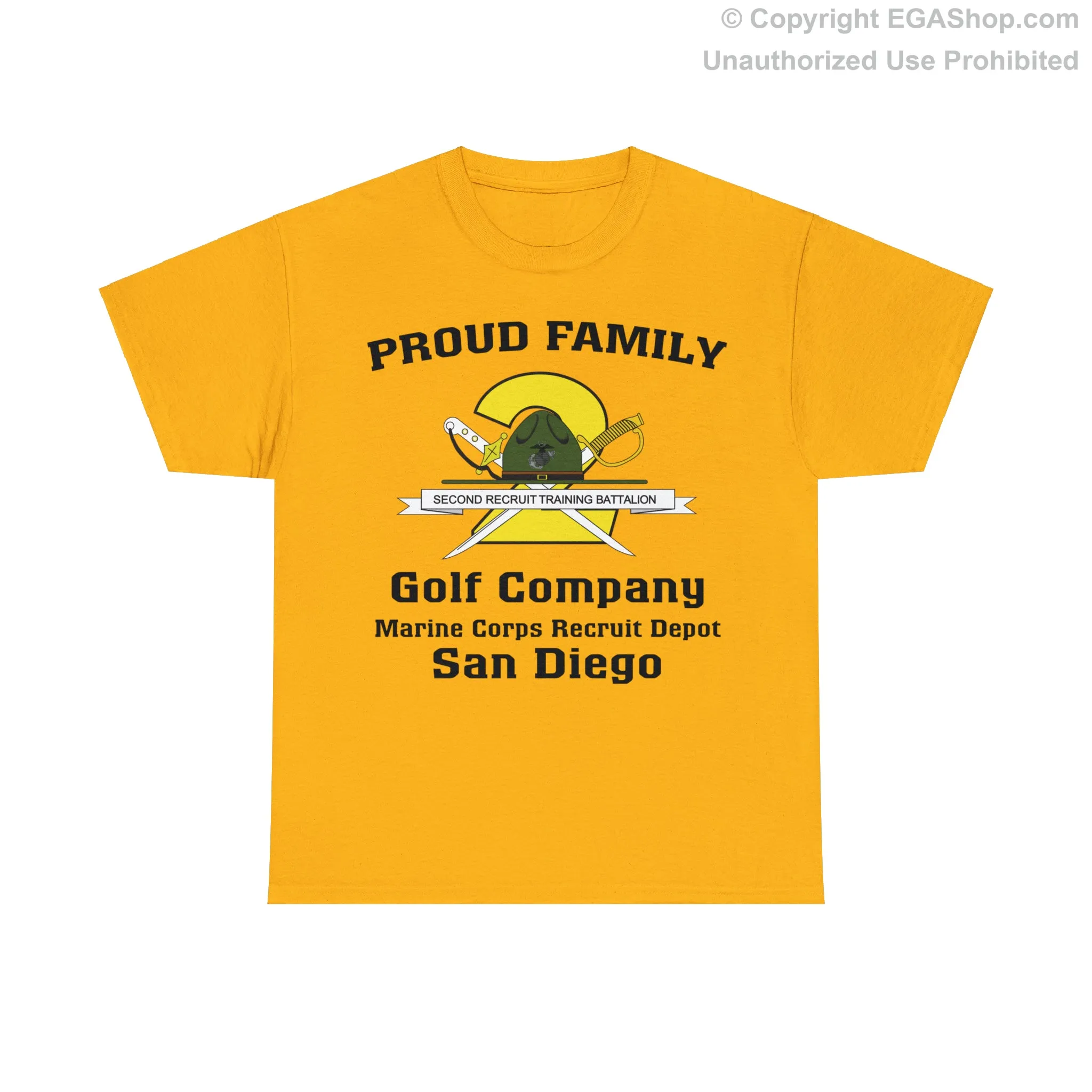 T-Shirt: Golf Co. MCRD San Diego (2nd Battalion Crest)