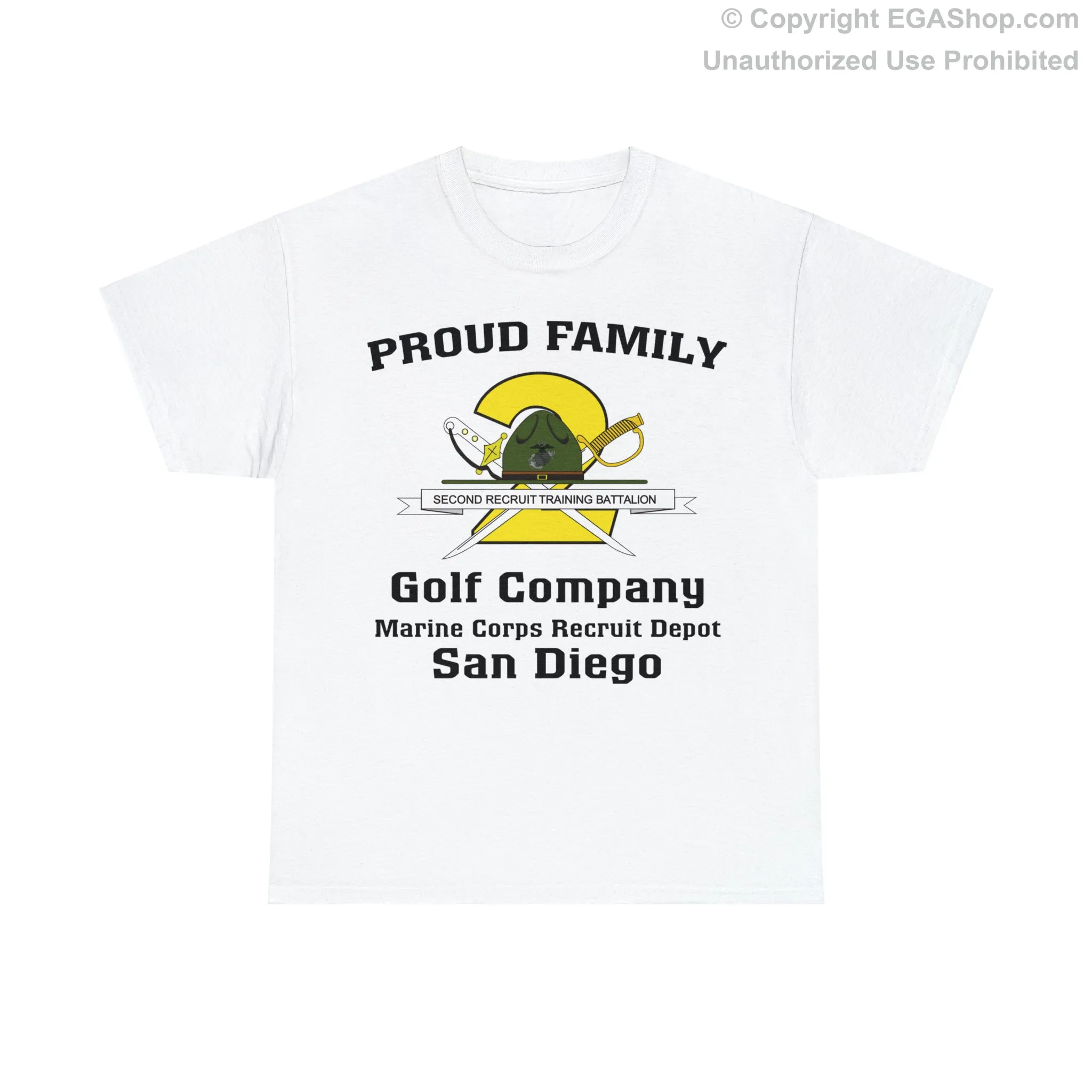 T-Shirt: Golf Co. MCRD San Diego (2nd Battalion Crest)