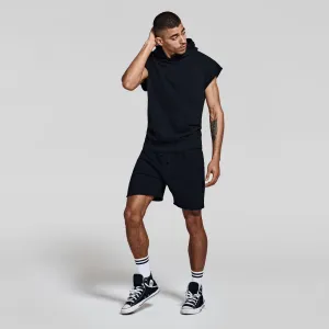 The Bundle // No-Sleeve Hooded & Short // Black