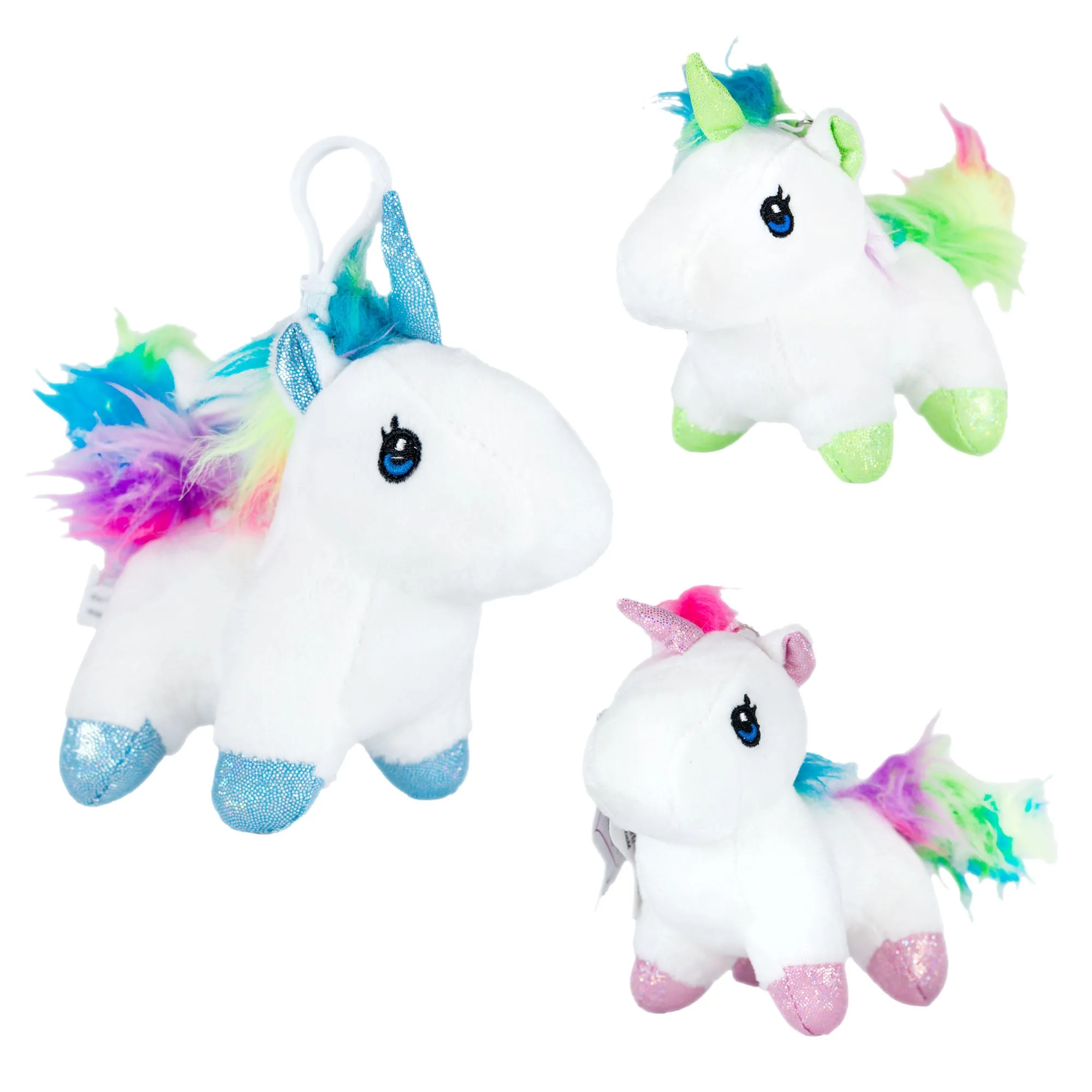 Unicorn Soft Plush 12cm Bag Clip