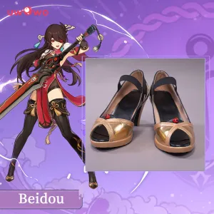 Uwowo Game Genshin Impact Liyue Beidou Uncrowned Lord of the Ocean Cosplay Shoes