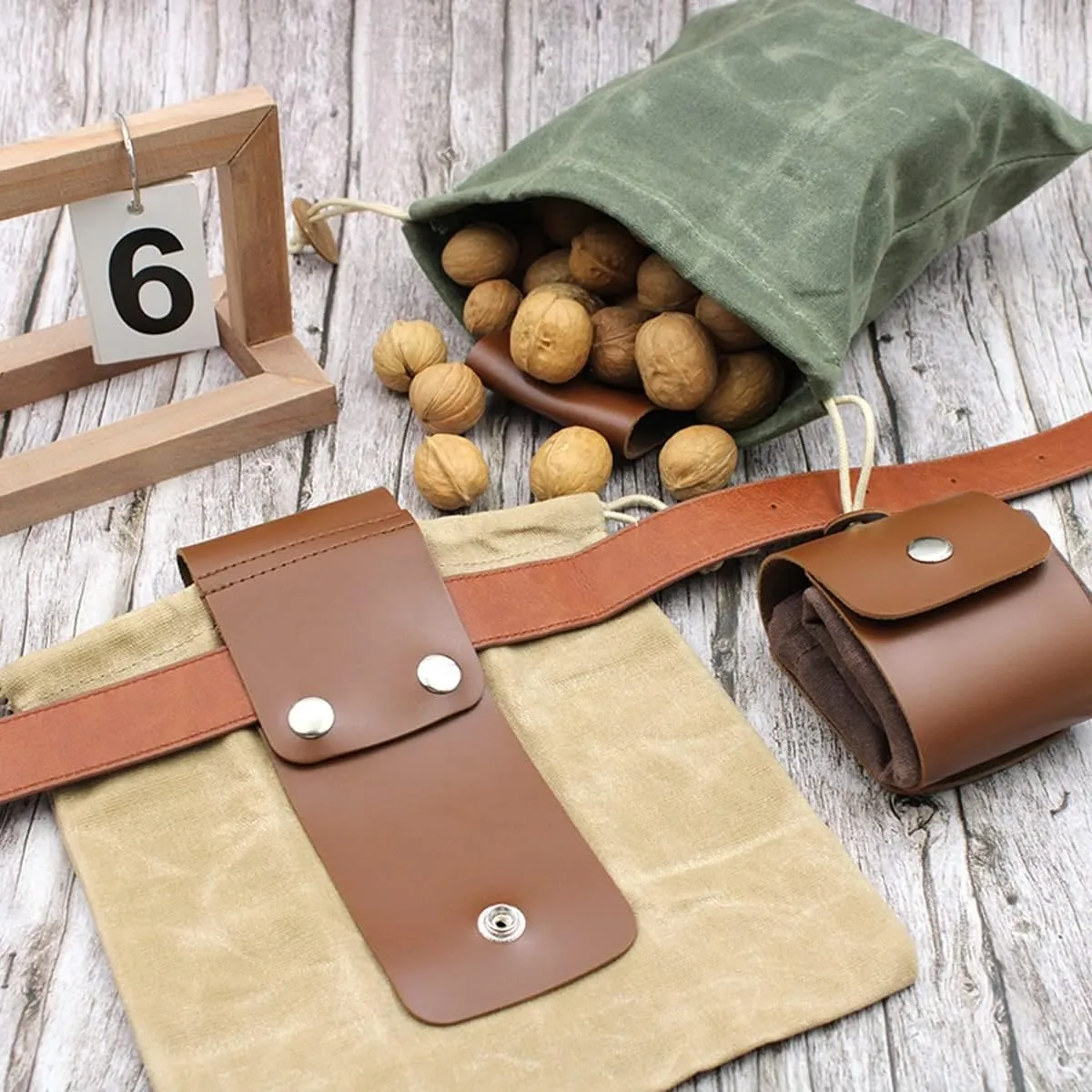 Waxed Canvas Foraging Pouch