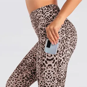 Women's Nabtos® Performance Activewear Yoga High-Waisted Leggings- Leopard