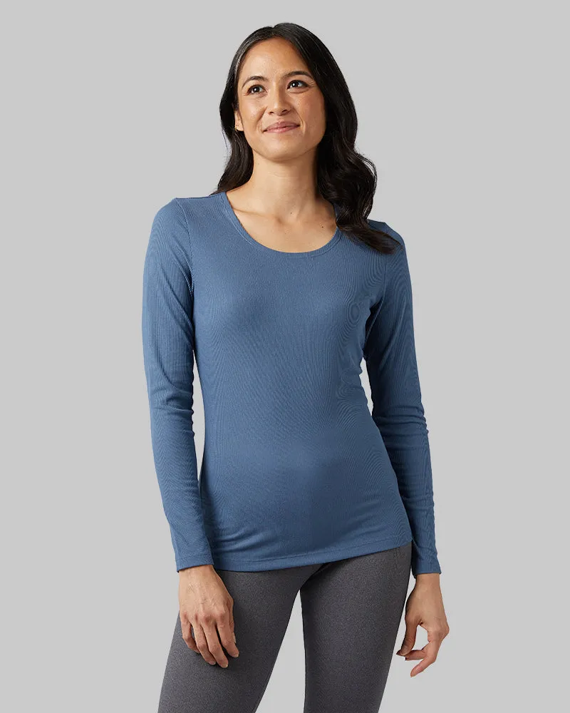 WOMEN'S SOFT RIB SCOOP TOP